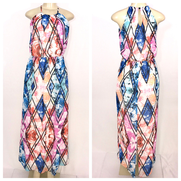 Lily Rose Dresses & Skirts - Black & Multi-Color Floral Maxi Dress Small